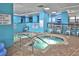 Two indoor hot tubs, one with a sign that says '3 FT' at 1501 S Ocean Blvd. # 1250, Myrtle Beach, SC 29577