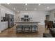 Modern kitchen featuring a central island, stainless steel appliances, and sleek finishes at 155 S Reindeer Rd., Surfside Beach, SC 29575