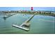Distant aerial view of condo near pier, bay, waterway and the ocean at 1582 S Waccamaw Dr. # 34, Garden City Beach, SC 29576