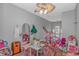 Spacious bedroom with vaulted ceiling, ceiling fan, and large, colorful rug at 212 Greenwich Dr., Conway, SC 29526