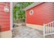 Exterior patio area with a grill and garden with a view of wooden privacy fence and lush greenery at 212 Greenwich Dr., Conway, SC 29526