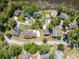 Aerial shot highlighting well-maintained homes with ample parking in a charming neighborhood at 2191 Liberty Circle, Little River, SC 29566