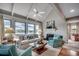 Inviting living room with waterfront views, fireplace, comfortable seating, and stylish decor at 24 Frigate Ct., Pawleys Island, SC 29585