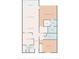 Simplified floor plan highlighting the arrangement of rooms, balcony and total square footage of the condo at 2511 S Ocean Blvd. S # 1802B, Myrtle Beach, SC 29577