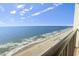 Expansive beach and ocean views from a high-rise balcony at 2511 S Ocean Blvd. S # 1802B, Myrtle Beach, SC 29577