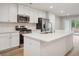 Modern kitchen with white cabinets, stainless steel appliances, and a kitchen island at 253 Bent Green Ct. # 70D, Murrells Inlet, SC 29576