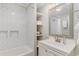 Modern bathroom featuring a subway tile shower and a vanity at 2604 South Bay St., Georgetown, SC 29440