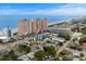 Aerial shot showcasing the property's proximity to the beach, surrounding neighborhood, and nearby amenities at 2700 S Ocean Blvd. # A-3, North Myrtle Beach, SC 29582