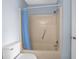 Bathroom with a shower and tub combo with rainfall shower head at 2700 S Ocean Blvd. # A-3, North Myrtle Beach, SC 29582