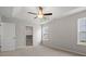 Comfortable bedroom featuring a ceiling fan, carpeted floor, and closet for storage at 271 Stillbrook Dr., Longs, SC 29568