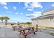 Community picnic area equipped with tables, grills, and beach access, perfect for outdoor gatherings at 3401 N Ocean Blvd. # 309, North Myrtle Beach, SC 29582