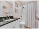 Bathroom featuring a vanity with granite countertop, shower and tub combination at 372 Waterfall Circle, Little River, SC 29566