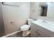 Bathroom featuring a toilet, mirror and sink with vanity at 401 Alder St., Myrtle Beach, SC 29577