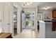 Home foyer featuring tile floors, neutral colored walls and a clear view of the home's exterior at 424 Enderby Way, Little River, SC 29566