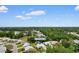 Aerial view of the home's location on Kinlaw Street with lush surrounding trees at 4419 Kinlaw St., Little River, SC 29566