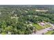 Aerial view showcasing the home's location within a lush, wooded neighborhood with easy access to nearby town at 450 Player St., Georgetown, SC 29440