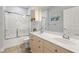 Bright bathroom with a double sink vanity, shower, and bathtub combination at 4887 Luster Leaf Circle # 105, Myrtle Beach, SC 29577