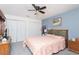 Relaxing bedroom featuring a comfortable bed and a ceiling fan, creating a peaceful retreat with ample storage at 510 Fairwood Lakes Dr. # 17-P, Myrtle Beach, SC 29588