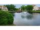 Beautiful community pond with a fountain and a wooden gazebo at 510 Fairwood Lakes Dr. # 17-P, Myrtle Beach, SC 29588