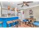Bright kitchen with white cabinets and updated appliances, perfect for entertaining at 5905 S Kings Hwy. # 523 A, Myrtle Beach, SC 29575