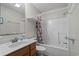 Simple bathroom featuring a sink, toilet, shower and neutral-toned walls at 6001 - B7 S Kings Hwy., Myrtle Beach, SC 29575