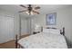 Bedroom with a ceiling fan, closet, and neutral walls offering a relaxing retreat at 6001 - B7 S Kings Hwy., Myrtle Beach, SC 29575