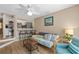 Bright living room and kitchen with bar seating at 625 N Waccamaw Dr. # 107, Murrells Inlet, SC 29576