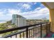 Balcony view overlooking the ocean, beach, hotel, and the nearby area at 6900 N Ocean Blvd. # 710, Myrtle Beach, SC 29572