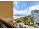 Stunning beach view from the balcony, showcasing the ocean and surrounding landscape at 6900 N Ocean Blvd. # 710, Myrtle Beach, SC 29572