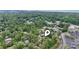 Aerial view of a wooded neighborhood with a pin in the center at 931 Cedarwood Circle, Myrtle Beach, SC 29572