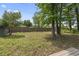 Spacious, enclosed backyard with mature trees and a lush lawn, offering privacy and room for outdoor activities at 931 Cedarwood Circle, Myrtle Beach, SC 29572