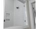 Shower stall showcasing glass door and white subway tile at 1007 Longwood Bluffs Circle, Murrells Inlet, SC 29576