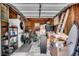 Organized garage featuring washer, dryer, storage shelves, and ample storage solutions at 1261 Parkhill Dr., Conway, SC 29526