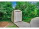 Exterior shot of a shed surrounded by green trees at 1261 Parkhill Dr., Conway, SC 29526