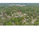 Aerial view of home showcasing location within a lush, green neighborhood at 1307 Collins Park St., Conway, SC 29526
