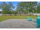 Backyard area, showing a paver patio with Adirondack chairs and a fire pit at 1307 Collins Park St., Conway, SC 29526