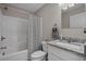 Clean bathroom featuring granite countertops, shower and tub combination at 1307 Collins Park St., Conway, SC 29526