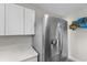 A close up of the modern stainless steel refrigerator with a water and ice dispenser at 2000 Greens Blvd. # 40C, Myrtle Beach, SC 29577