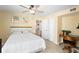 Bedroom featuring two twin beds, desk space, and closet at 201 Ocean Blvd. S # 1505, North Myrtle Beach, SC 29582