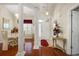 Spacious foyer with hardwood flooring and a view into the dining room at 202 Glenwood Dr., Conway, SC 29526