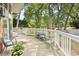 Relaxing outdoor patio with comfortable seating and a view of lush trees at 206 Dogwood Dr., Myrtle Beach, SC 29575