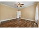 Large bedroom with wood floors, a ceiling fan, and natural light at 3565 Steamer Trace Rd., Conway, SC 29527