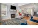 Inviting living room with fireplace, hardwood floors and open floor plan at 3605 Kingsley Dr., Myrtle Beach, SC 29588