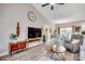 Inviting living area with seamless flow to the dining space, vaulted ceiling, and contemporary decor at 364 Copperwood Loop, Conway, SC 29526
