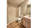 Cozy bathroom featuring a shower-tub combo, light wood vanity and modern fixtures for a functional space at 3786 Hitchcock Way # 321, Myrtle Beach, SC 29577