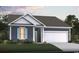 Charming single-story home with a two-car garage, a well-manicured lawn, and pleasant curb appeal at 4004 Braid Ct., Myrtle Beach, SC 29588