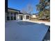 The backyard has a tiled patio and a uniquely designed tile inlay, and a spacious yard to explore at 4300 Gray Heron Dr., North Myrtle Beach, SC 29582