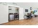 Well-organized laundry room featuring modern machines, ample storage, and a convenient workspace at 4363 Bayshore Dr., Little River, SC 29566