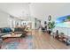 Open-concept living room boasts a stylish design and seamlessly connects to the kitchen area at 4363 Bayshore Dr., Little River, SC 29566