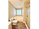 Bright bathroom features a soaking tub, separate shower, and vinyl flooring at 4394 Daphne Ln. # F, Murrells Inlet, SC 29576